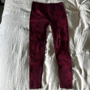 Fabletics Burgundy Floral Leggings